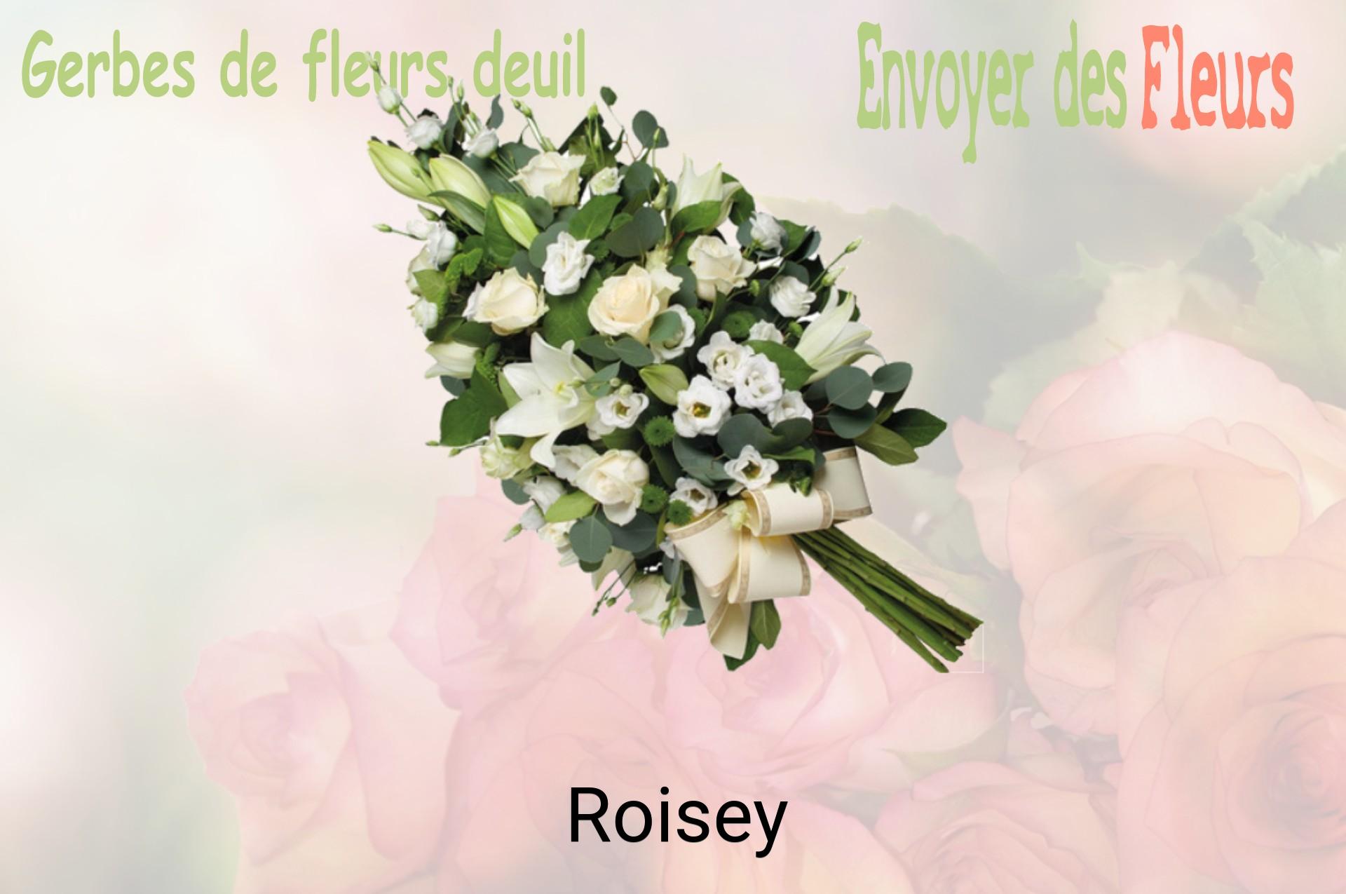 Gerbe de fleurs de deuil livrée à Roisey